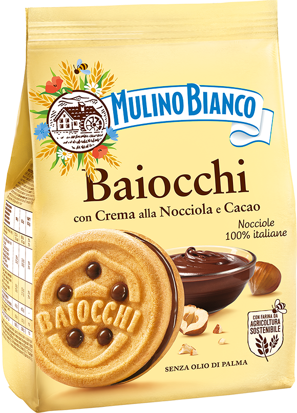 Baiocchi con Crema alla Nocciola e Cacao